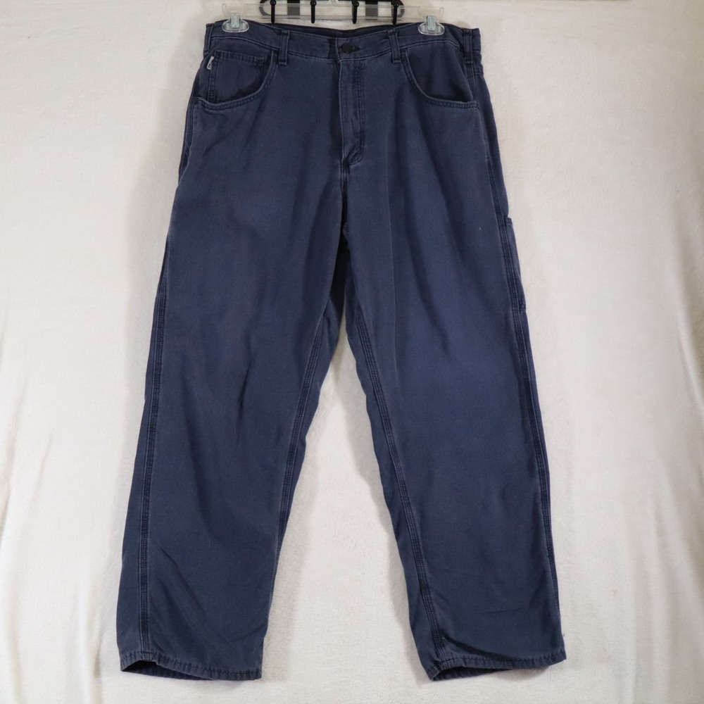 Carhartt FR Men's 36x30 Navy Flame Resistant Work Pants Loose Fit NFPA 70E